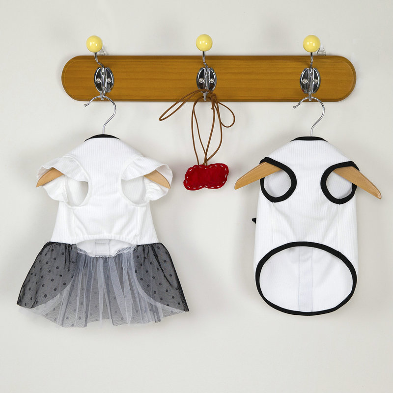 Spring Summer Pet Clothes Dog Wedding Dress Small Meidum Dog Leash Dress Designer Dog Clothes