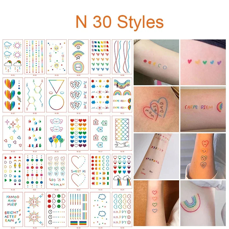 30pcsset Temporary Tattoos Sexy Tattoo for Woman Hands Arm Body Waterproof Female 250219