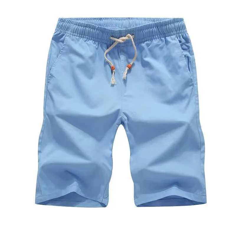 2024 summer fashion brand pure color mens casual running shorts Korean season pants fashion loose cotton sports shortsT250304