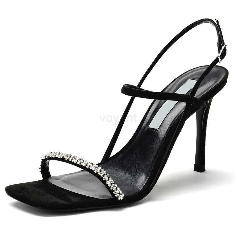 Ladies High H 2023 Elegant Sandals Wen Rhine Thin H Party Shoes New Wens Fi Heeled Sandals Black Beige Z250304