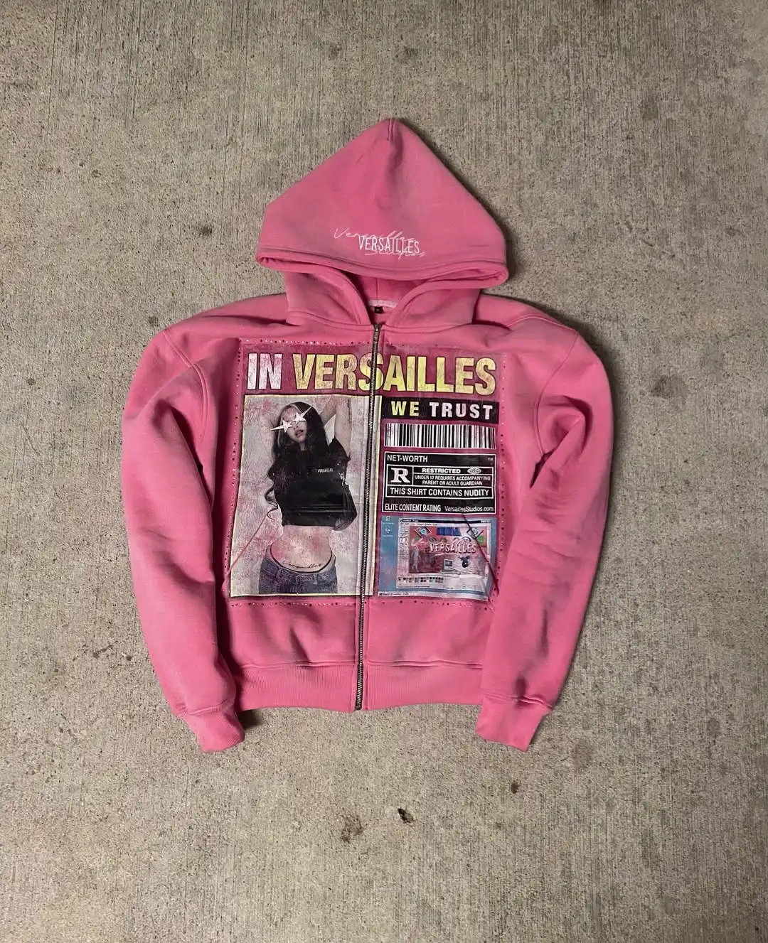 Retro fashion printed hoodie Y2k Gothic streetwear mens and womens loose casual sportswear K clothing 250228