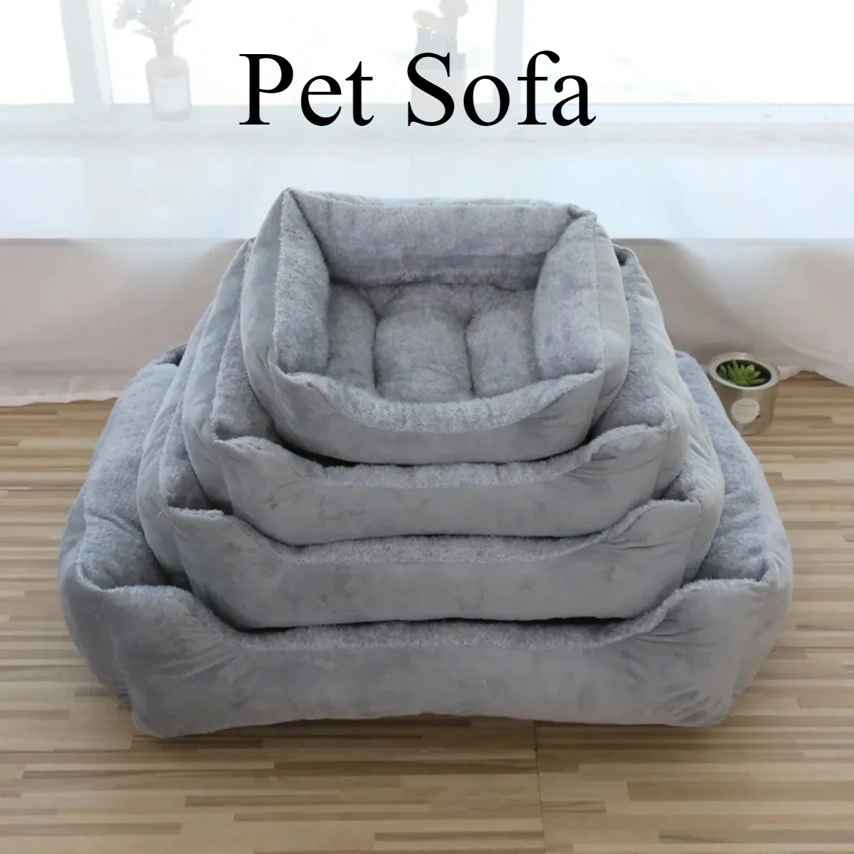 Cat Beds Dog Sofa Universal Soft Comfortable Square Kennel Washable Plush Medium Small Dog Bed House Pet Supplies Accessories