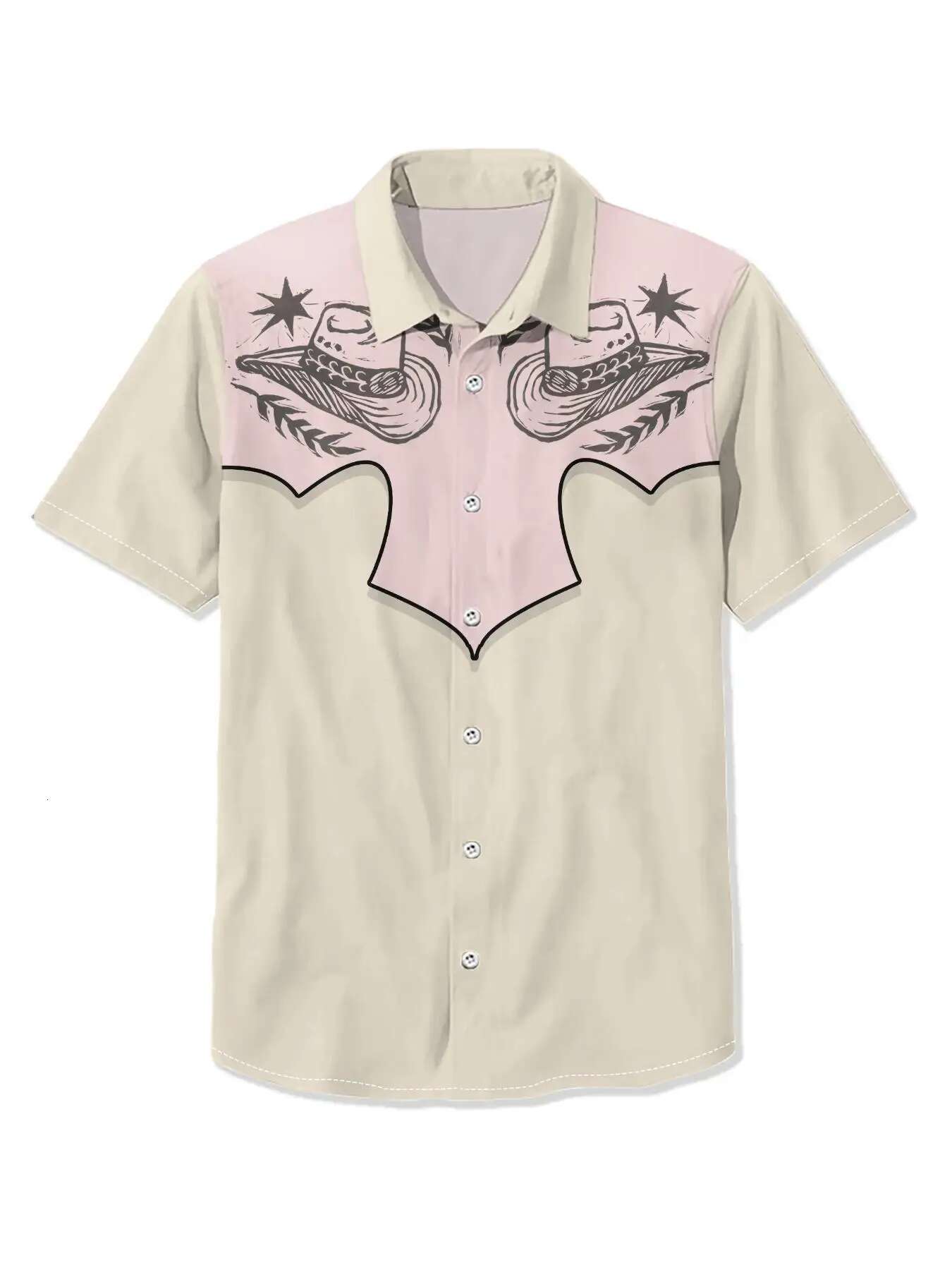 2025 Summer New Denim Shirt Men's Designer Shirt Retro Short Sleeve Top Ethnic Shirt Animal Cat 3D Printed Breathable Casual Shirt Men's Clo