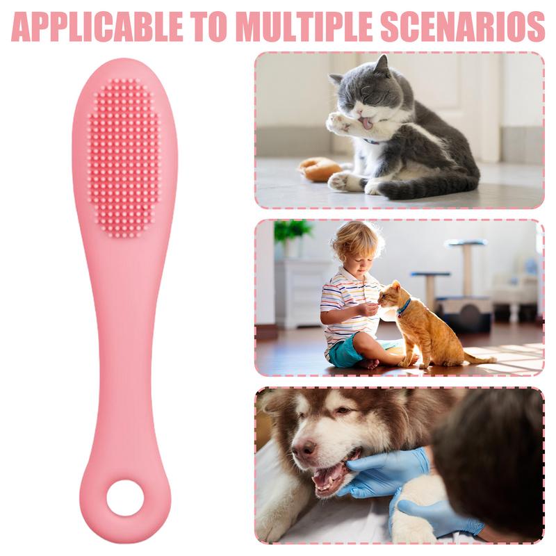 Grooming Brush For Cat Chin Soft Silicone Grooming Chin Scrubber Non-Slip Cleaning Brush Finger Multifunctional Pet Supplies For