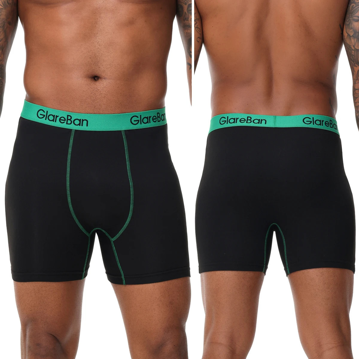 4pcs Set Mid-Long Boxer Shorts Mens Underwear Male Underpants for Men Homme Boxershorts Slips Soft Panties Sexy 250303