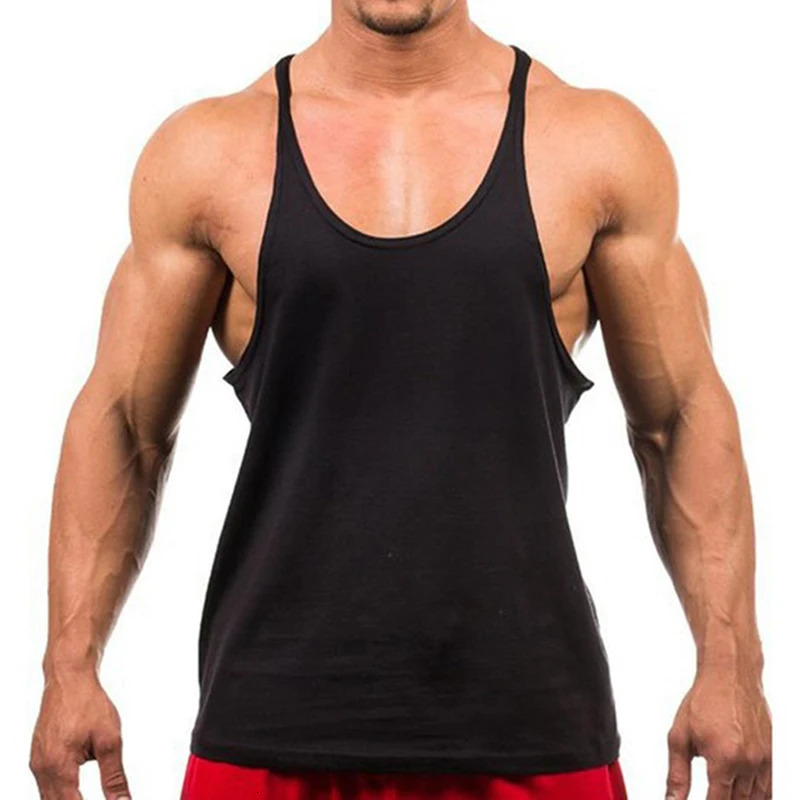 Bodybuilding Jogger Gym Singlet Training Bodybuilding Tank Top Vest Shirt Sleeveless Fitness Cotton Shirt For Men 250304