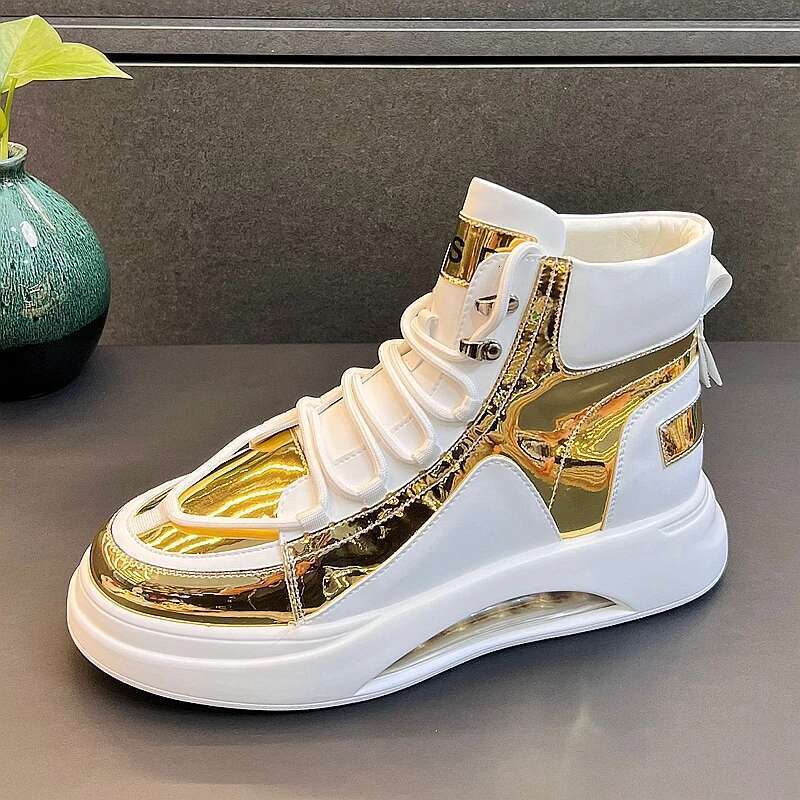 CuddlyIIPanda Men Fashion Casual Air Cushion Shoes Spring Summer Autumn High Top Designer Youth Trending Leisure Sneakers