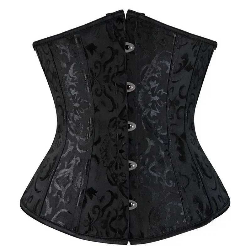 Gothic Sexy Underbust Corset Waist Trainer Slimming Lingerie Shapewear Women Lace-up Girdling Corselete White Body Shaper ClothesXJ250304