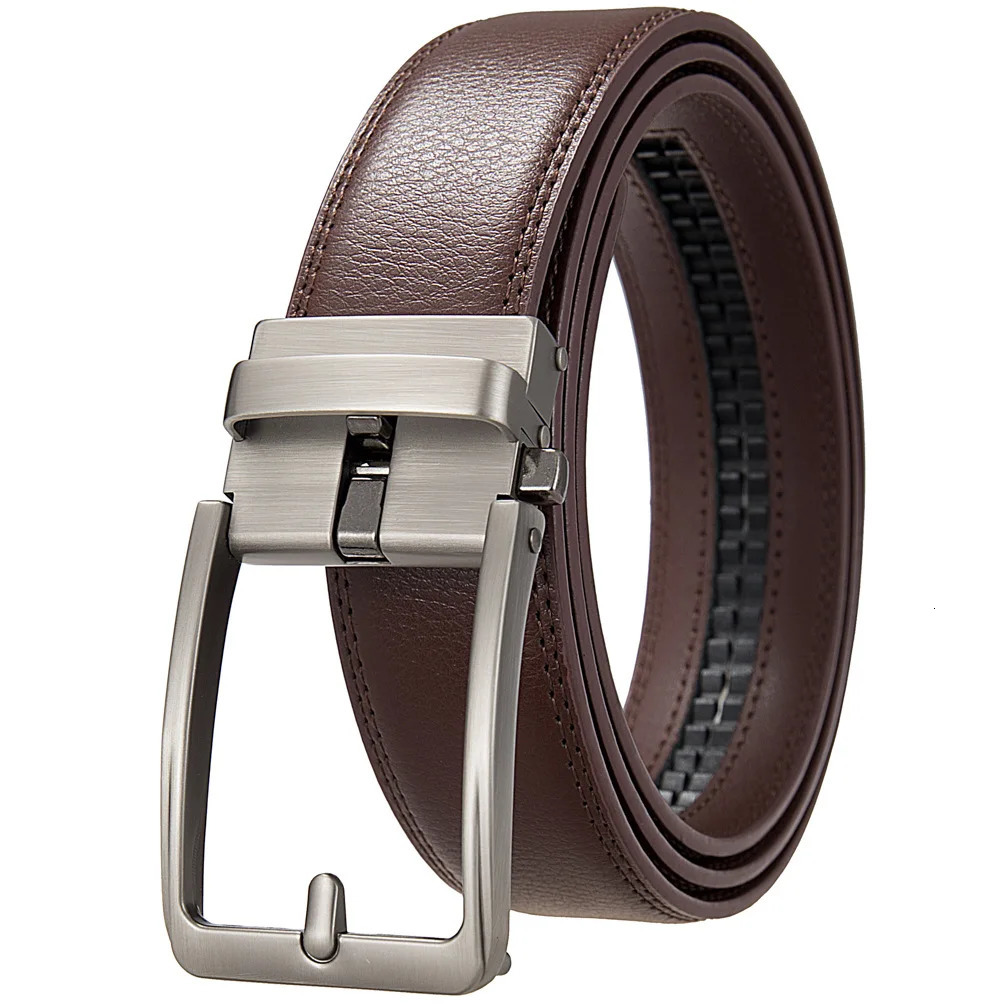 Genuine Leather Click Belts for Men Fashion Automatic Buckle Mens Jeans High Quality Waist Male Strap 250227