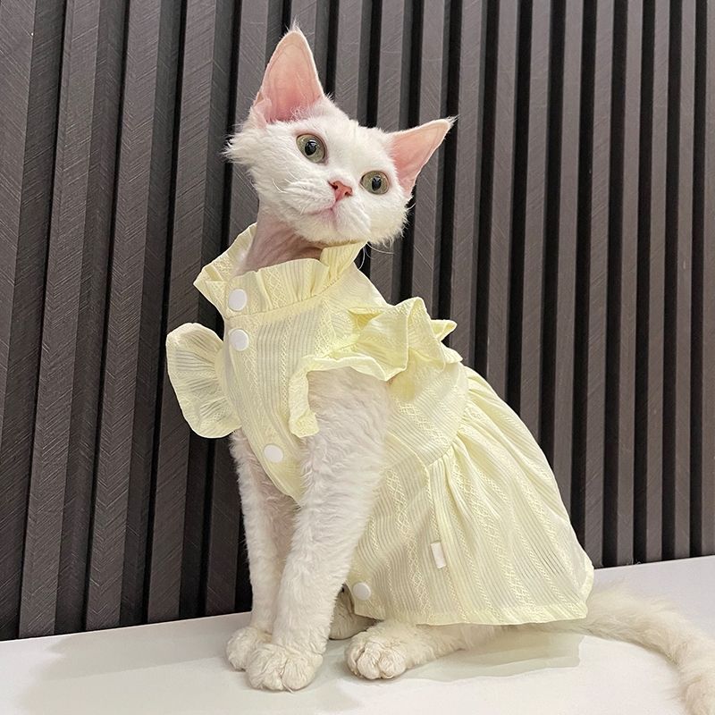 Sphinx Hairless Cat Clothing Summer Thin Pure Cotton Princess Skirt