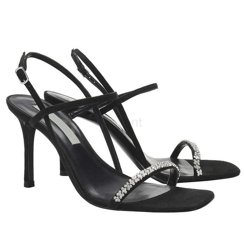 Ladies High H 2023 Elegant Sandals Wen Rhine Thin H Party Shoes New Wens Fi Heeled Sandals Black Beige Z250304