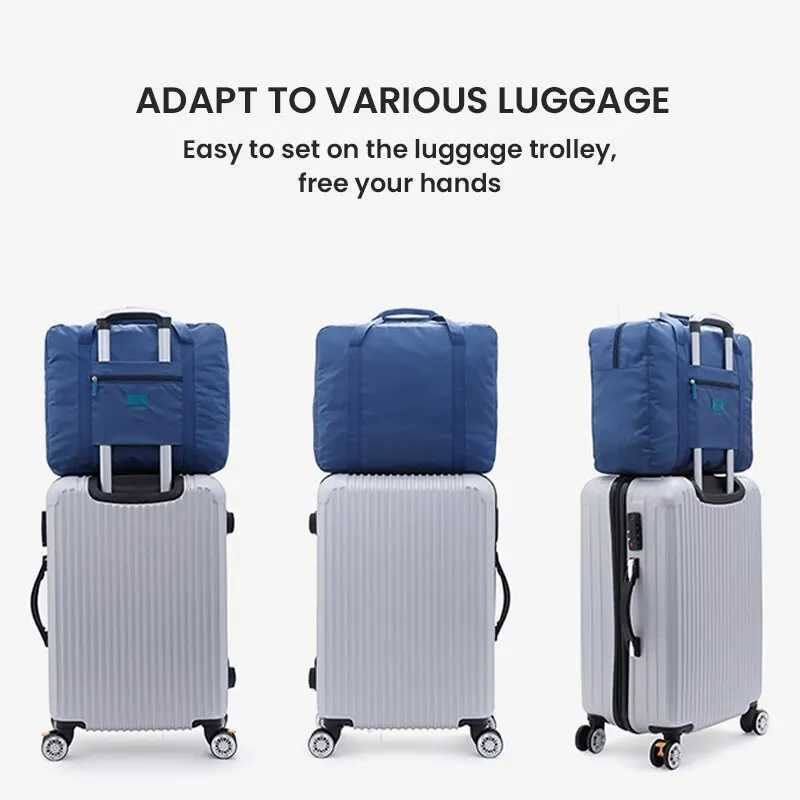 Fashion Travel Duffel Bag Lightweight Foldable Travel Bag for Women and Men Tote Carry On Luggage Bag Weekender Overnight Bag Y250304