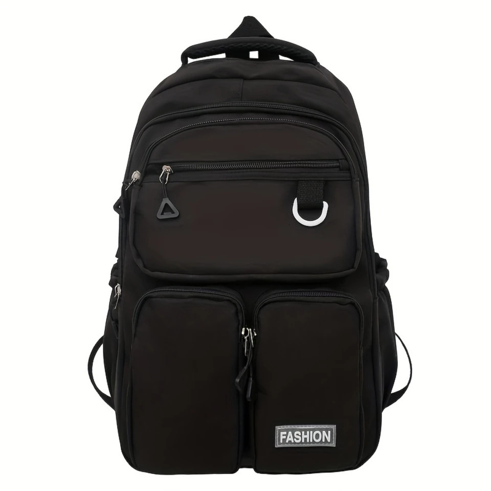 Ship from US Large Capacity MultiPocket Backpack Heavy Duty College Preppy School Bookbag Casual Travel Daypack Knapsack 250304FBB