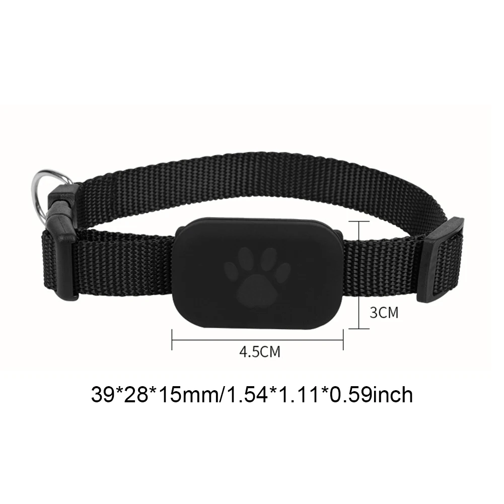 For iOS Mini GPS Tracker Battery Operated Puppy Collar Adjustable Animal Tracking Movement Alert Collar Pet Supplies