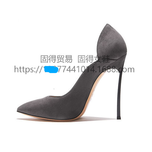 Ins Fashion Show Plated Steel Heels Pointed Women's Single Shoes Pumps