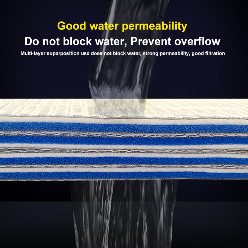 Aquarium 8D Sponge Fish Pond Tank Filter Cotton Pad 8 Layers Cleaning Purifier Water Purification Accessories without Glue