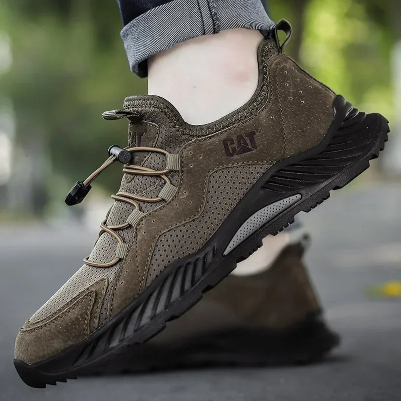 High Quality Causal Shoes for Men Brown Sneakers Male Fashion Breathable Men Causal Shoes Comfortable Men Driving Shoes 250228