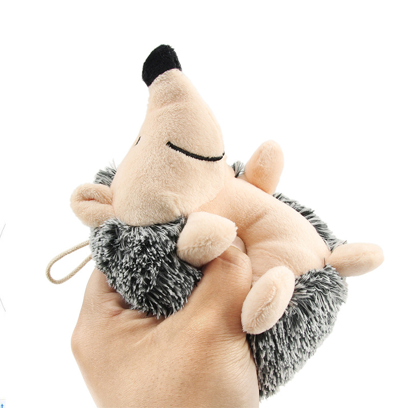 Plush Hedgehog Dog Toys, Squeaky Cute Hedgehog Dog Chewing Toy for Small and Medium Dogs Keep Your Puppy Busy with A Have Sound Interactive Pet Toys E