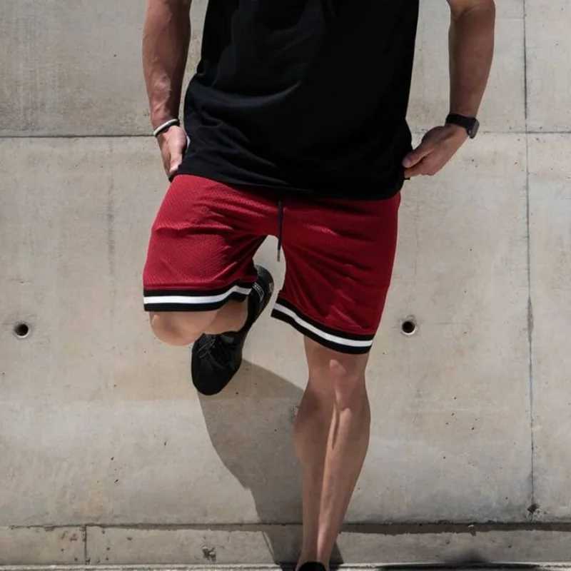 Summer Training Gym shorts Men Fitness Mesh Breathable Fitness Sports short pants leisure loose Running Sweatpants men shortsT250304