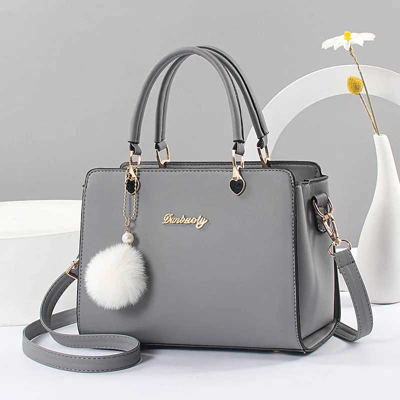Women Handbag Shoulder Bag Girls Fashion Famous Design Leather Big Casual Tote High Quality Hasp Casual Black New Z250303