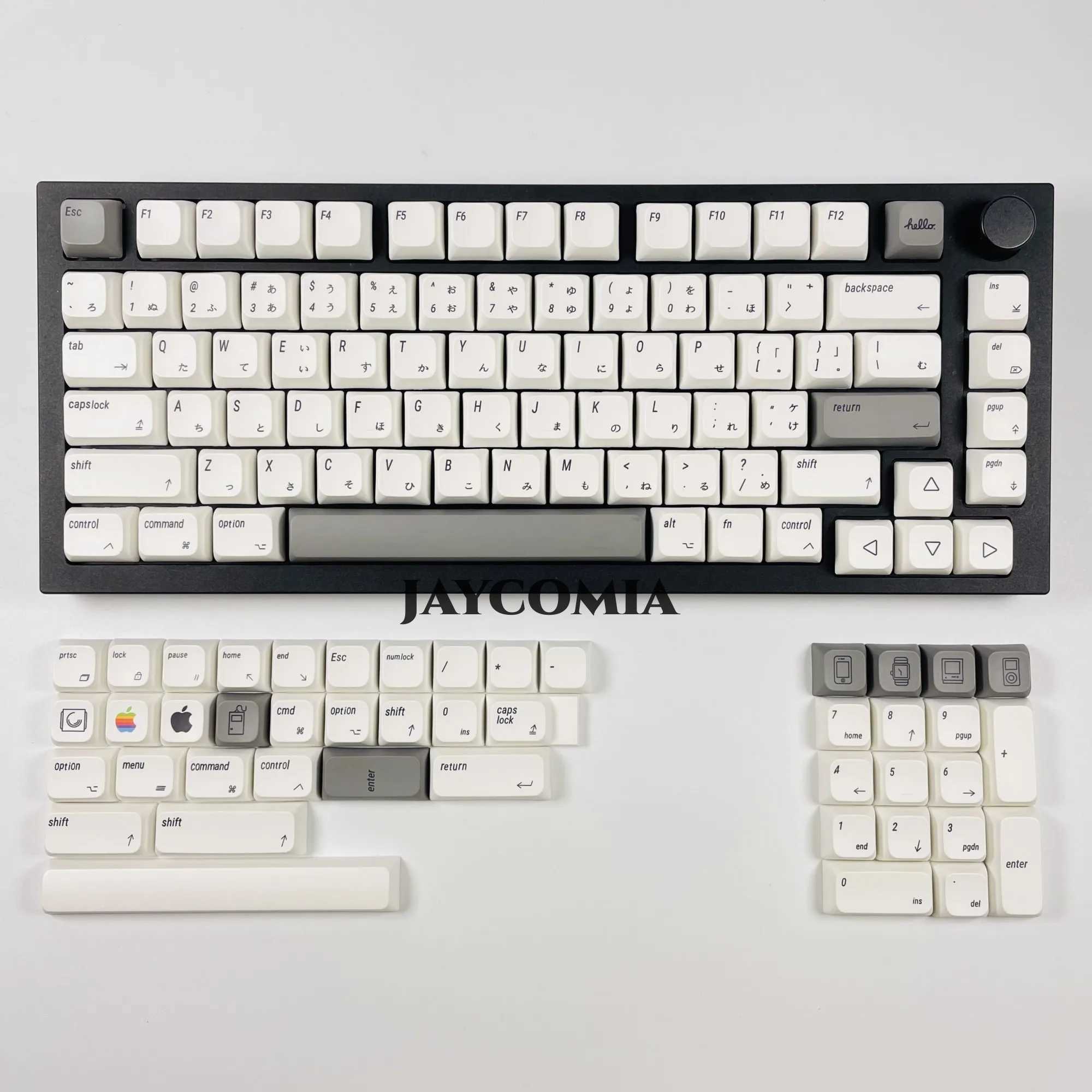 Mac Keycaps XDA PBT English/Japanese/Russian/Korean 127 key/Cherry MX keyboard for DIY custom mechanical keyboard Z250304