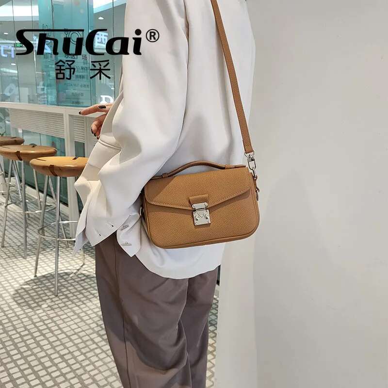 Chain Versatile Fashion Commuter Handbag Single Shoulder Messenger Bag High Grade Genuine Leather Top Layer Bags For Women