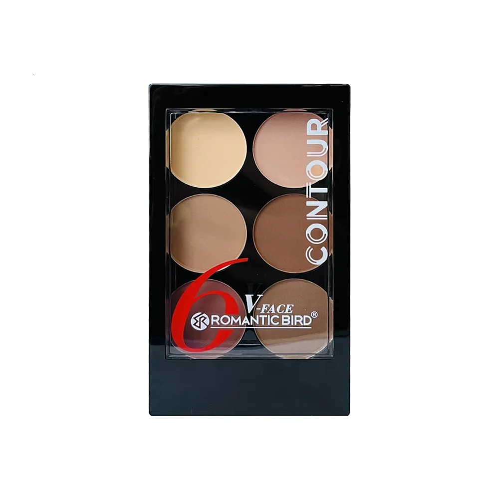 6 Colors Highlight Contouring Powder Palette Face Shadow Makeup With Brush Bronzer Color Correcti 250219