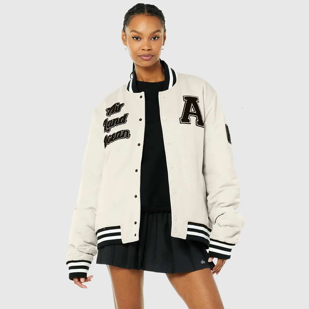 American Retro Y2k High Street Hip-Hop Style Letter Embroidered Baseball Uniform Loose Oversized Personalized Jacket