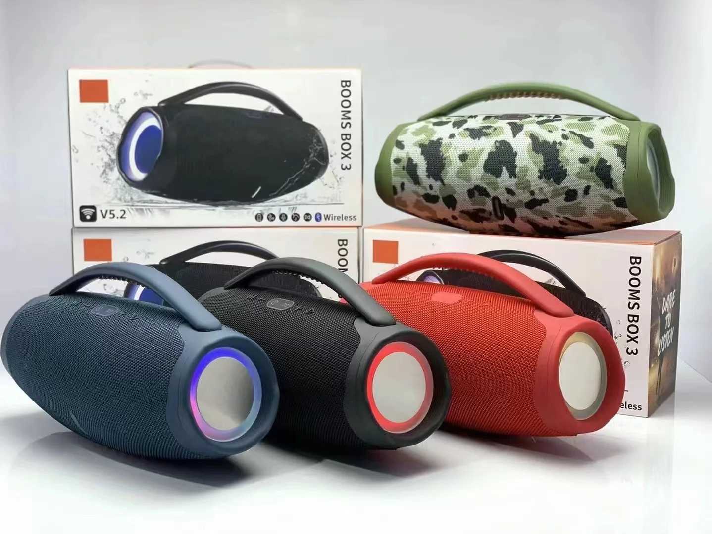 100W High Power Speaker Portable Waterproof RGB Colorful Light Wireless Subwoofer 360 Stereo Surround TWS Boom Box Z250304