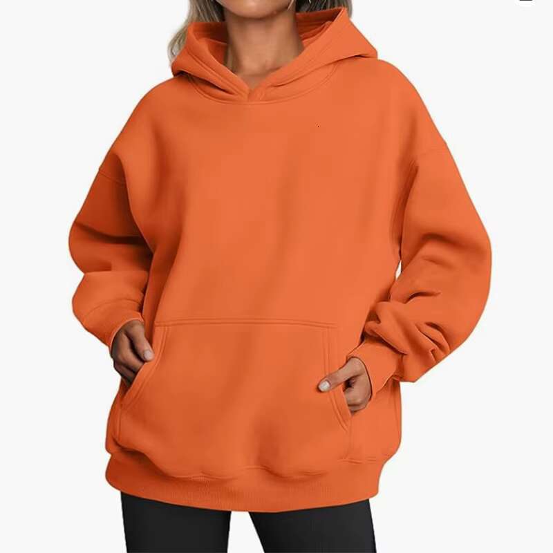 Custom High Quality Hooded Casual Women's Hoodie Sweatshirt Winter Autumn Long Sleeves Heavyweight Red Hoodies Wholesale