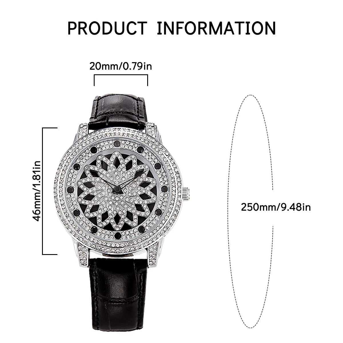 Fashionable Full Diamond Lucky Star Rotating Leather for Men and WomenXJ250304