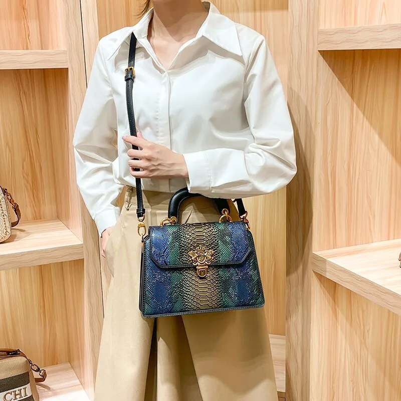 Light Brand Women's Handbag Spring/Summer New Designer High Quality Shoulder Contrast Color Crossbody Bag Square