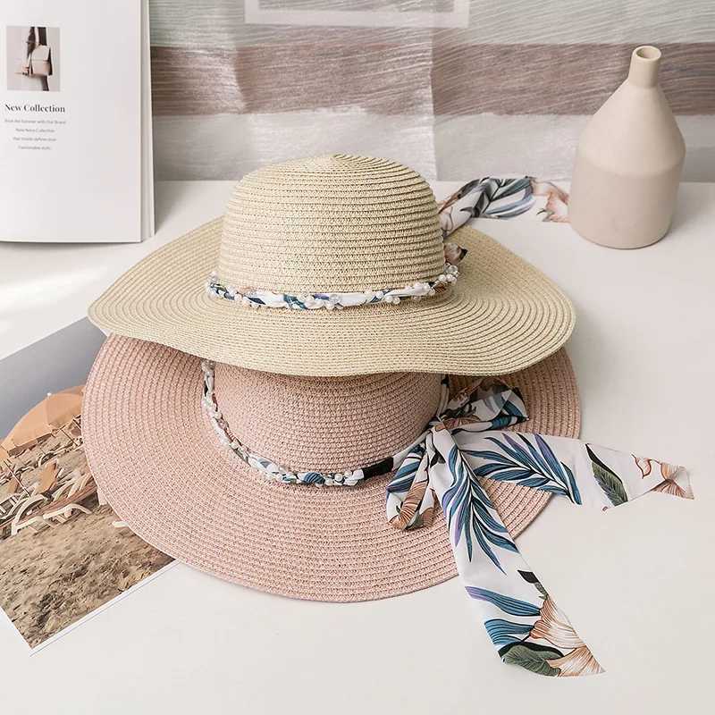 2023 Fashion Bohemia Cowboy Hat for Women Floppy Beach Hats Summer Sun Str Hats Ladies UV Protection Hat Panama Hat WholesaleXJ250304