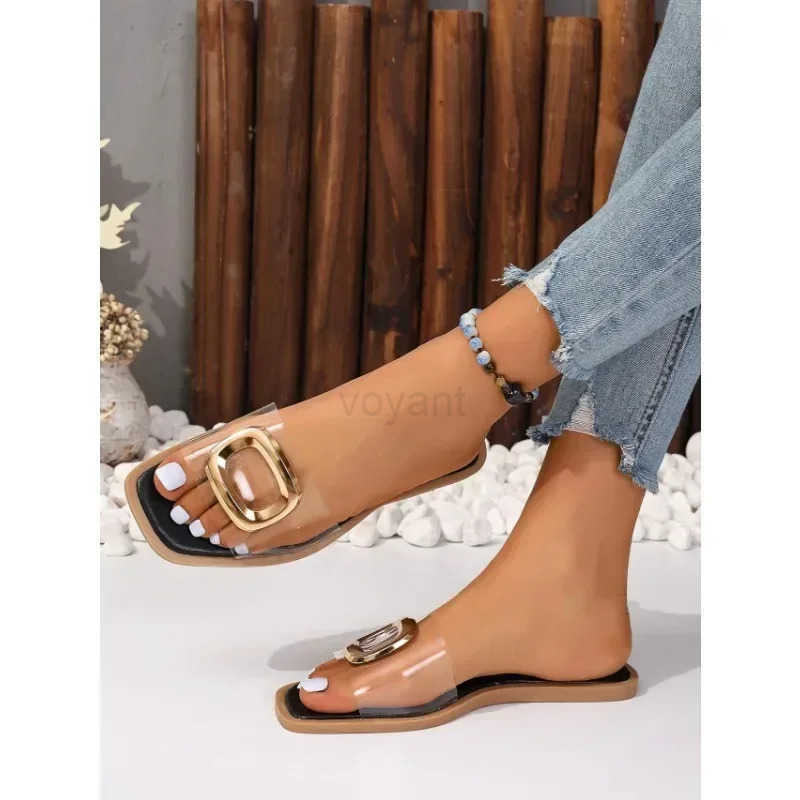 Fi Brand Casual Wen Slippers Outdoor Summer Sandals Beach Shoes Ladies Flip Flops Cfy Flat Shoes Wan Slides Big Size Z250304