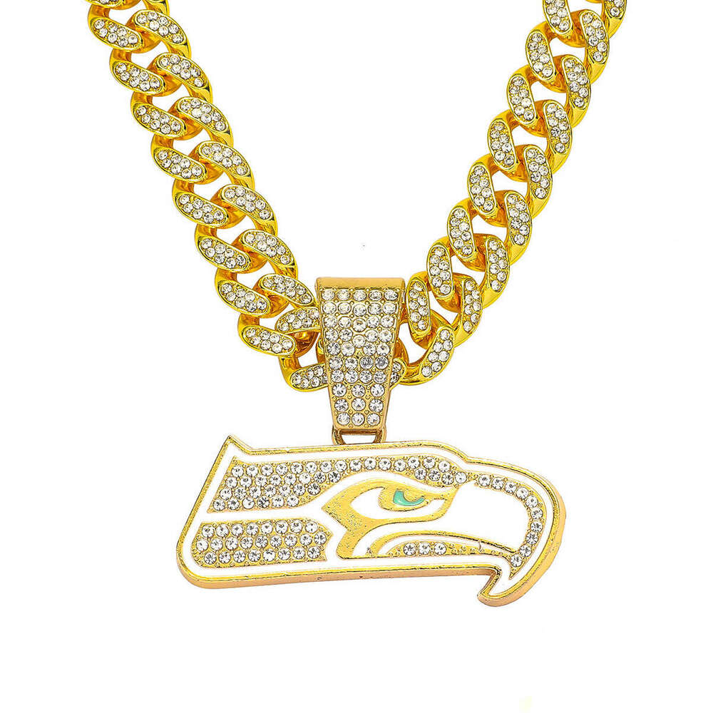 New Full Owl Pendant Fashion Alloy Inlaid Dia Cuban Chain Hip Hop Trendy Accessory