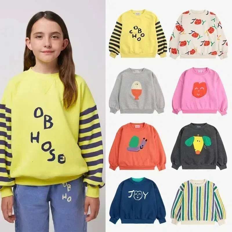 2025 Designer Children's Cartoon Suower Happy Dog Hello Joy Morning Egg Pure Cotton Casual Hoodie Boys And Girls