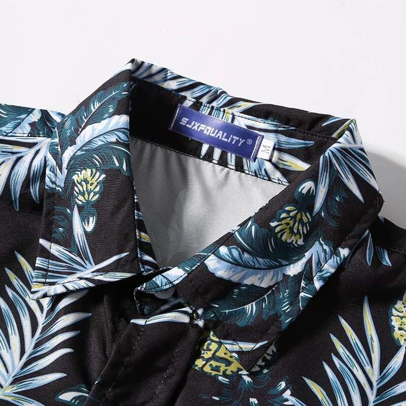 Summer New Short Sleeved Personalized Printed Thin Beach Men's Designer Clothing Men's Casual Top Versatile And Fashionable Round Neck Lapel