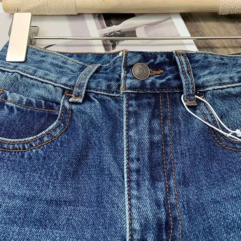 New Autumn Wide Leg High Waist Loose Denim Trousers For Women