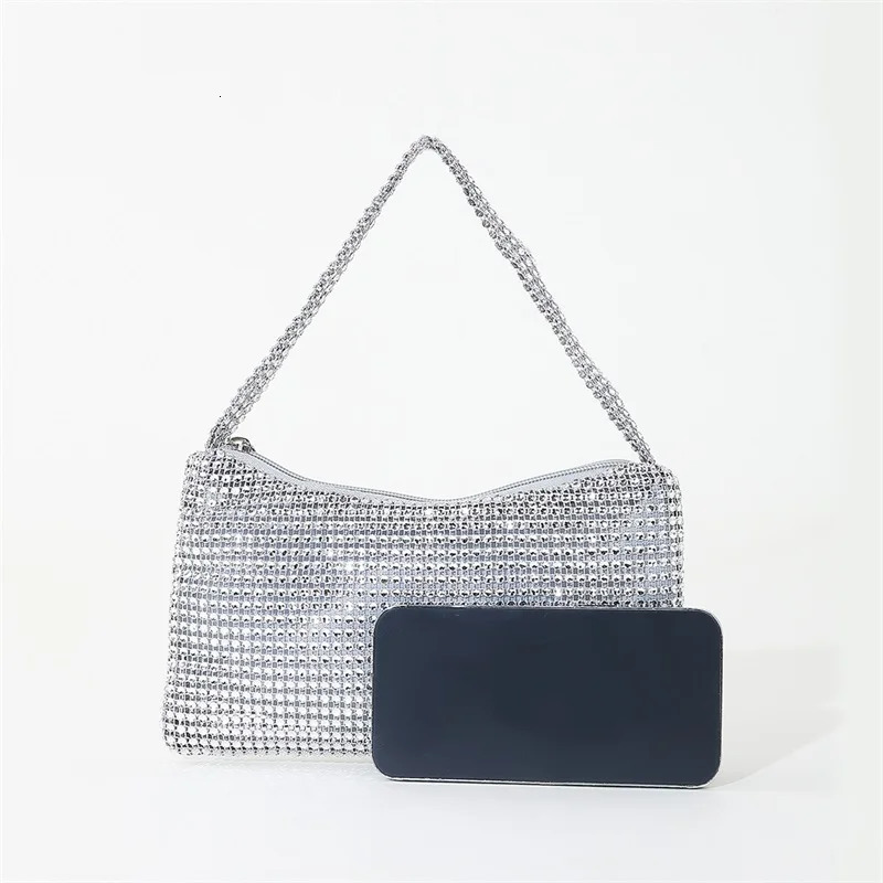 Elegant Crystal Clutch Bag Sparkling Handbag Sparkling Water Diamond Evening Wallet Sparkling Diamond Shoulder Bag 250228