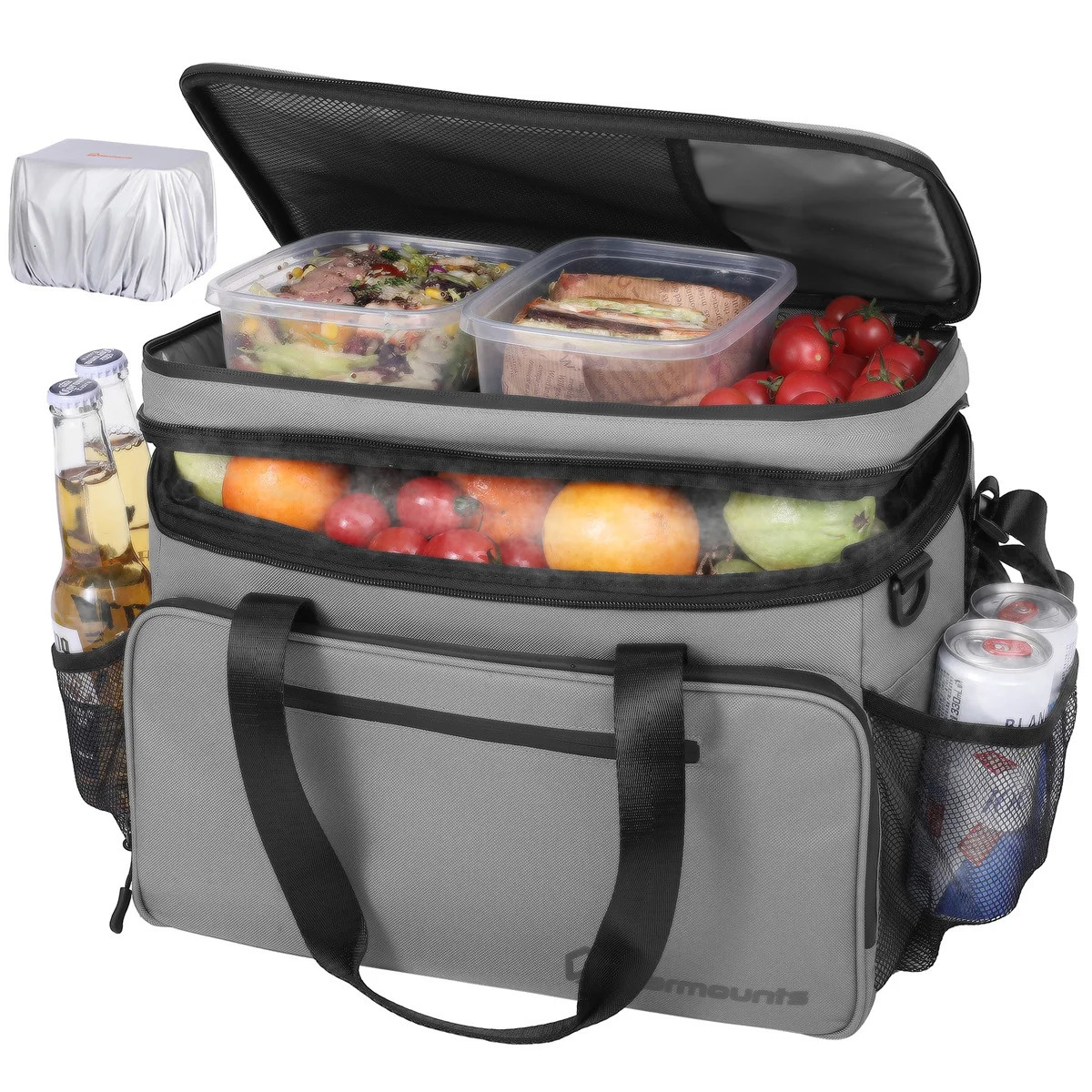 Ship from US Soft Cooler Bag Collapsible Sided 24306075 Cans Beach Ice Chest Large Leakproof Portable Camping 250304FBB