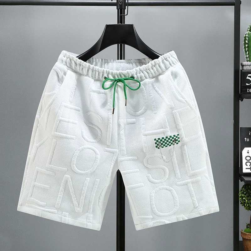 New Fashion Knitted Shorts for Men Comfortable Elastic Waist Clothing Mens Breathable Shorts Size Up M250415