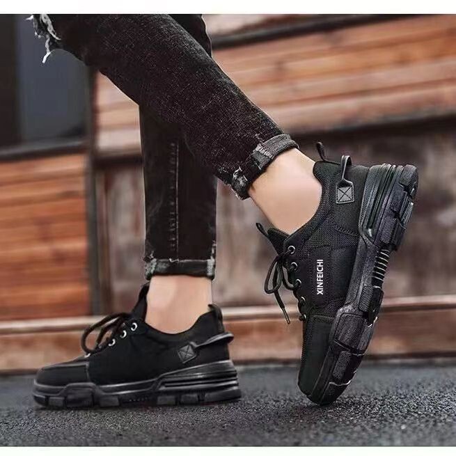 2025 New Summer Men's Niche Designer Shoes Work Clothes Lightweight Soft Sole Outdoor Canvas Martin Shoes Outdoor Anti Slip Casual Men's Boa