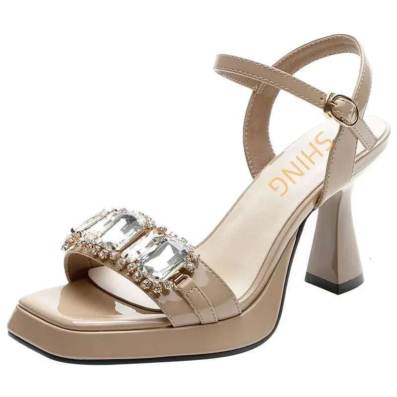 Open High Heels, Toe for Women's 2025 Summer New Thick Sole Waterproof Platform, One e Model Sandals Heels, Platform,