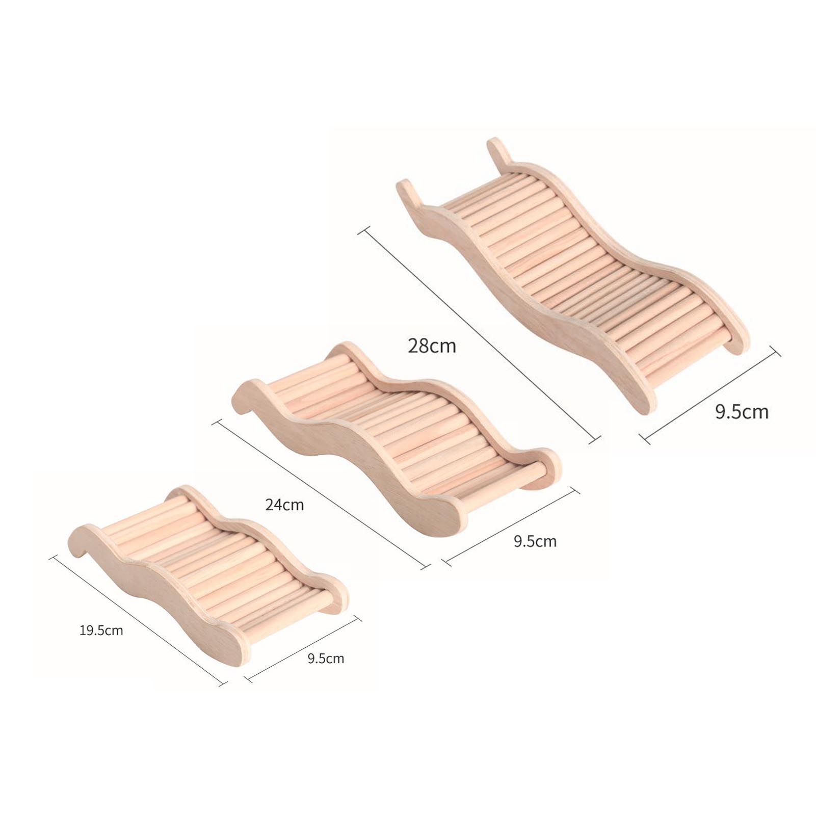 Hamster Climbing Ladder Multipurpose Easy Installation Decorative Beech and Birch Interactive Wood Hamster Ladder for Home