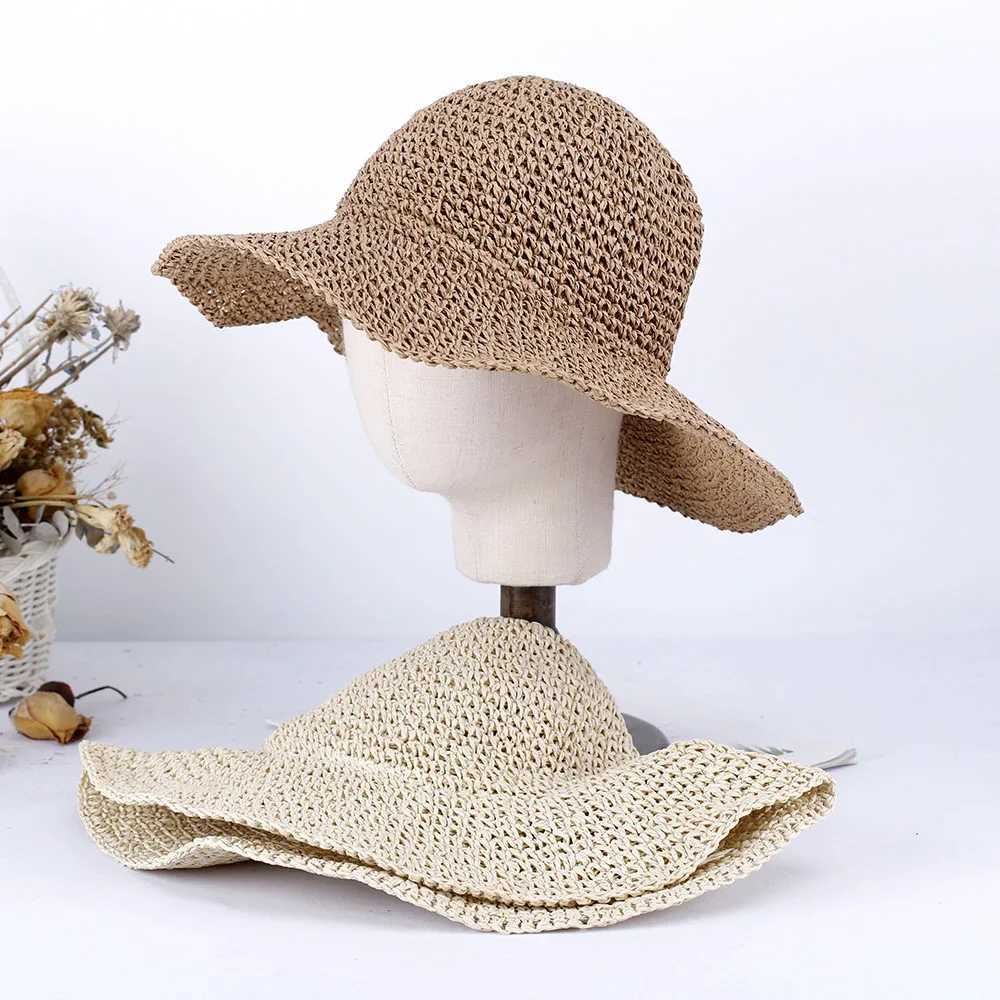 2023 Womens summer Beach c hat pure color bucket hat cool womens hats for the sun hat Str hat Hat for girl Hiking hatXJ250304