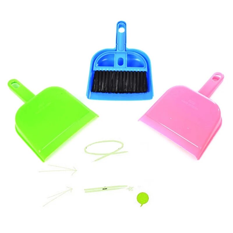 Broom Dollhouse Miniature Broom Tiny Table Broom Small Hand Broom Small Dustpan Bird Cage Brush Cleaner