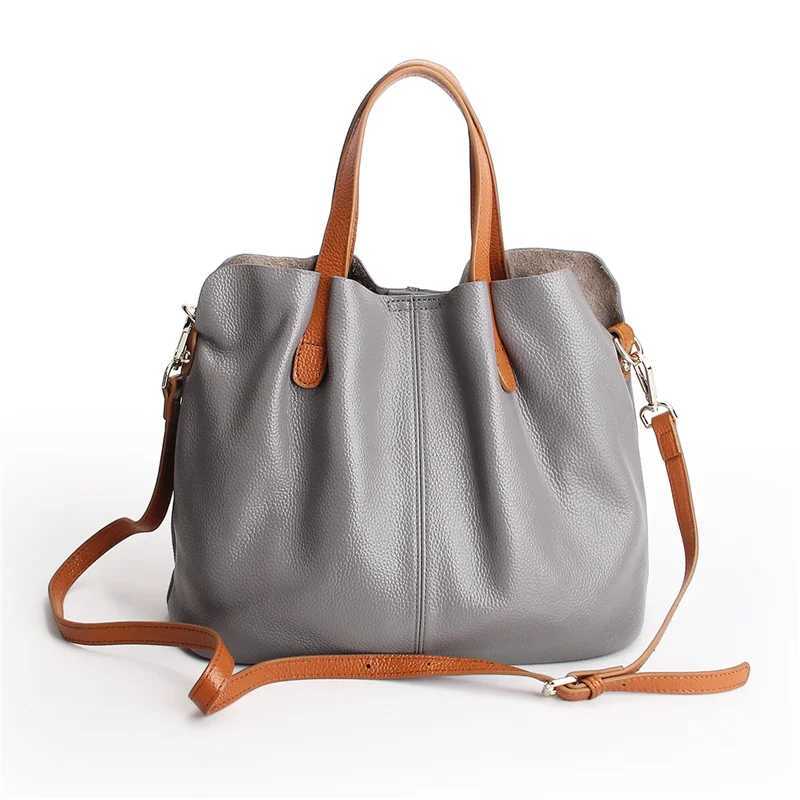 Necklace Highend Black Red Grey Blue Purple Top Grain Genuine Leather Women Handbag Cowhide Lady Shoulder Messenger Bag Purse M156 Z250303
