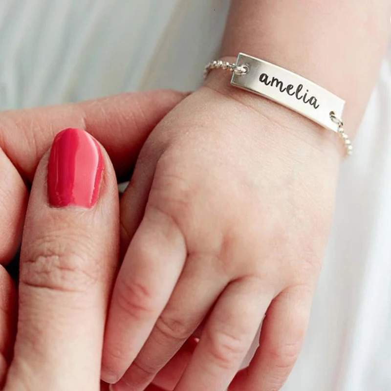 DOREMI Kids Bracelet Baby Jewelry Custom Name Bracelets Gold Charm Child ID Stainless Bracelet Kids Customized Nameplate Bangles 250304