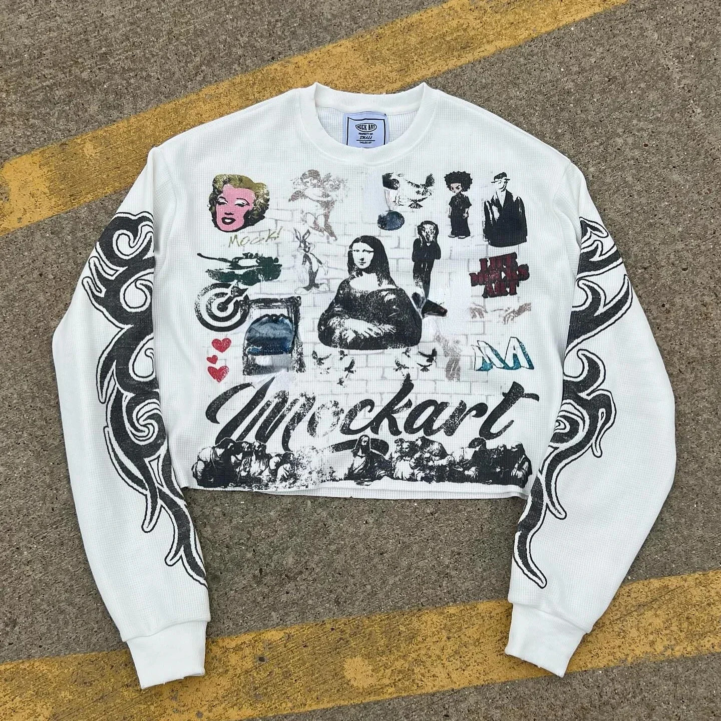 Y2K White Autumn Long Sleeve Tops Mens Womens Clothing Harajuku Cartoon Graphic Print Oversized Long Sleeve Goth Autumn Clothes 250303