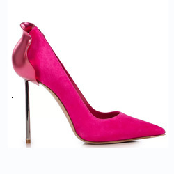 Instagram Fashion Show Plated Wine Glass Heels Pointed Single Women's Shoes Pumps